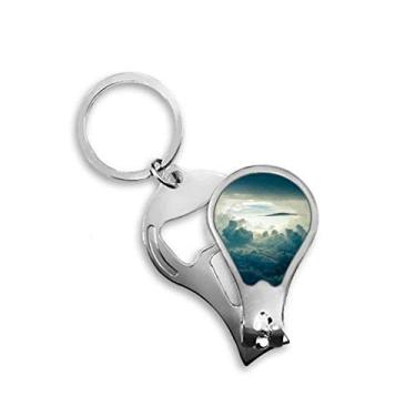 Imagem de Cortador de unhas Grey Sky White Clouds abridor de chave tesoura