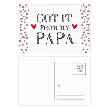 Imagem de Got It From My Papa Crianças Pai Presente Natal Flor Celebração Cartão postal Bênção