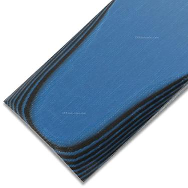Imagem de EZSMITH Folha de fabricação de cabo G10 - (azul/preto) - (3 x 12 x 0,250) - (Feito nos EUA) - (para punhos de arma e balanças de cabo de faca)