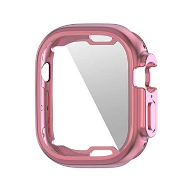 Imagem de Ultra Case TPU Capa Proteção Total LTIMPORTS, compativel com Apple Watch Ultra 49mm e Apple Watch Ultra 2 49mm(Rosa)
