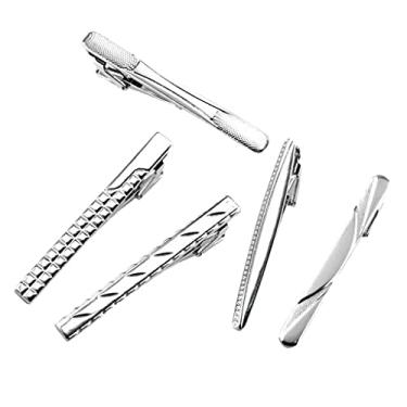 Imagem de 5 Unidades Masculinas de em Metal Estreito Prendedor de Gravata Barras de Gravata