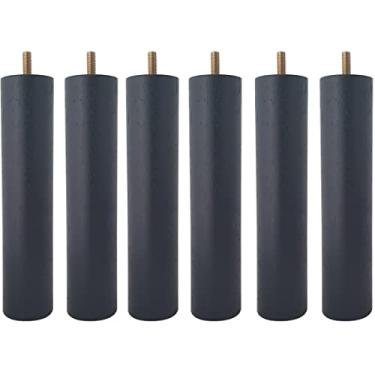 Imagem de Kit 6 Pés De Cama Box Baú 20cm Casal Pés De Madeira Palito