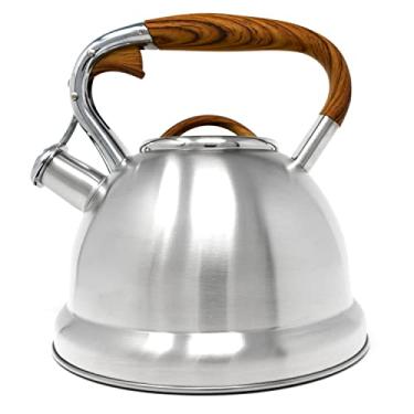 Imagem de Norpro Chaleira de aço inoxidável com assobio