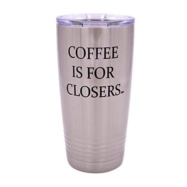 Imagem de Caneca para copo de viagem grande e divertido corretor de imóveis para venda de café é para pessoas mais próximas, 597 ml com tampa para presente de vendedor