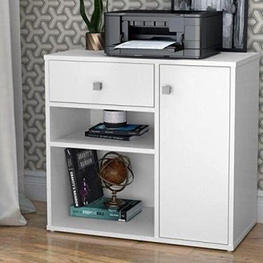 Imagem de Armário Multiuso 1 Porta 1 Gaveta Ravena Nova Mobile Branco
