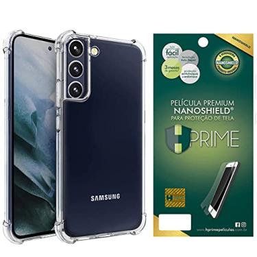 Imagem de Kit Capa Capinha Para Samsung Galaxy S21 Fe Tela de 6.4 Case Air Anti Impacto Transparente + Pel�cula Hprime Nanoshield (Transparente + Hprime Nanoshield)�