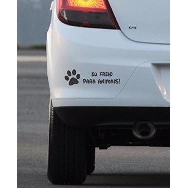 Imagem de Adesivo Carro Eu Freio Para Animais