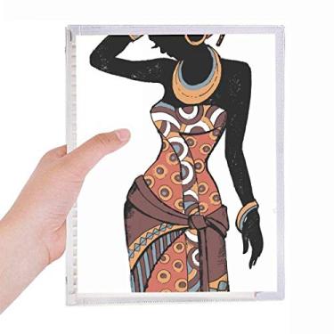 Imagem de African Savanna — Caderno feminino preto com folhas soltas e diário recarregável