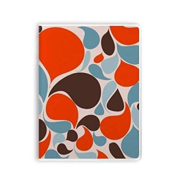 Imagem de Caderno colorido com gotas de água para presente Art Deco, moderno, capa de chiclete, diário de capa macia
