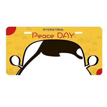 Imagem de DIYthinker Black Mouse Animal Portrayal Placa de carro Decoração Dia da Paz