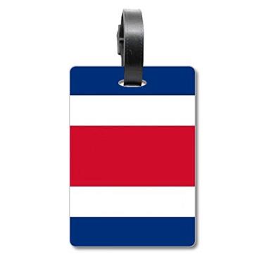 Imagem de Bandeira nacional da Costa Rica da América do Norte Bolsa de mala com etiqueta para cartão de bagagem