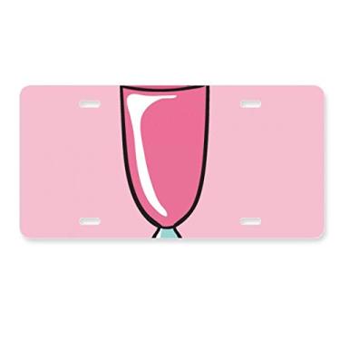 Imagem de DIYthinker Etiqueta de aço inoxidável para decoração de placa de licença de sorvete rosa