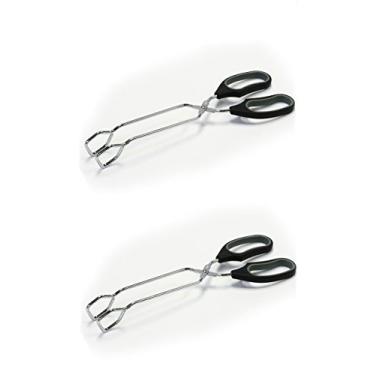 Imagem de Pinças de artesanato de chef com pontas de trabalho offset, preto, 1 peça, 12 polegadas (pacote com 2)