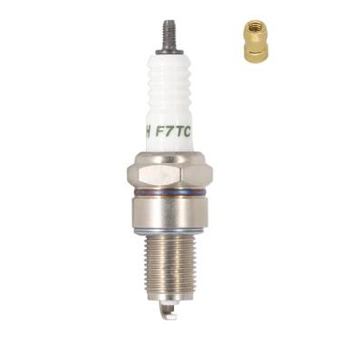 Imagem de TORCH Vela de ignição de substituição F7TC para vela de ignição NGK 3785 BP7ES, compatível com GX120 160 200 240 270 340 390 gerador cortador de grama trator Go Kart Mini máquina de polimento de