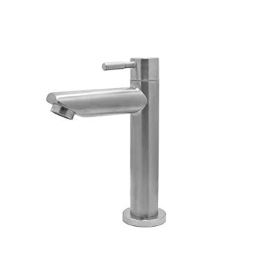 Imagem de Torneira Lavatório Banheiro Escovada Mesa Baixa Luxo 1/4 V