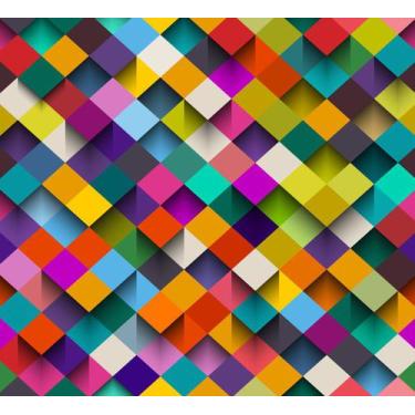 Imagem de Papel De Parede Abstrato Adesivo Colorido Formas Cores Gg599 - Quartin
