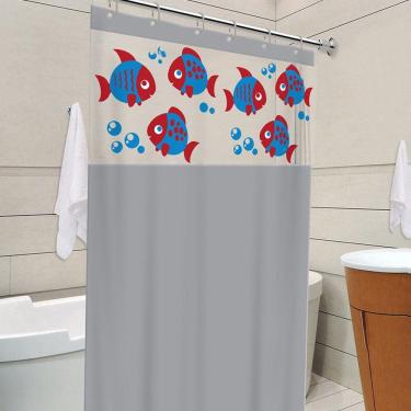 Imagem de Cortina Para Box Banheiro Com Visor Aquário Com Gancho Anti Mofo Resistente Alta Qualidade Pvc Diversas Cores