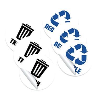 Imagem de STOBOK 1 Conjunto De 6 Folhas Rótulo De Classificação De Lixo Adesivo De Reciclagem Ampla Adesivo De Símbolo De Reciclagem Triagem De Lixo Lata De Lixo Adesivos De Categoria Pvc