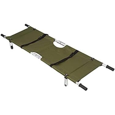 Imagem de Maca Camas Portátil Maca De Resgate Maca Portátil Leve Dobrável Com Rodas Maca Cama Doméstica,Exército Verde,Pleasant63