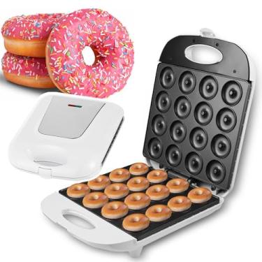 Imagem de MáQuina Pequena De Lanche De Donut (16 Mini Donuts), Mini Donut Maker, MáQuina De Assar Donut Antiaderente, FáCil De Limpar, FáCil De Usar, Para Fazer Nozes Ou Donuts Veganos,B