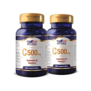 Imagem de Vitamina C 500 Mg Vitgold Kit 2X 100 Comp