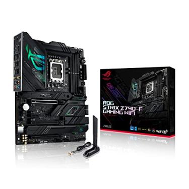 Imagem de ASUS ROG Strix Z790-F Gaming WiFi 6E LGA 1700 (Intel 14ª e 13ª e 12ª geração) ATX placa-mãe para jogos (16 + 1 estágios de energia, DDR5, quatro slots M.2, PCIe 5.0, WiFi 6E, USB 3.2 Gen 2x2 Tipo-C
