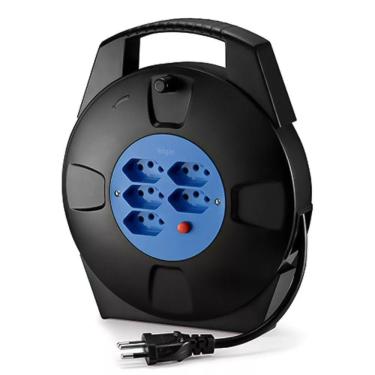 Imagem de Extensão Elétrica 10 Metros Carretel 2 Pinos+Terra 10A  5 Entrada ELGIN 46REX305C10M