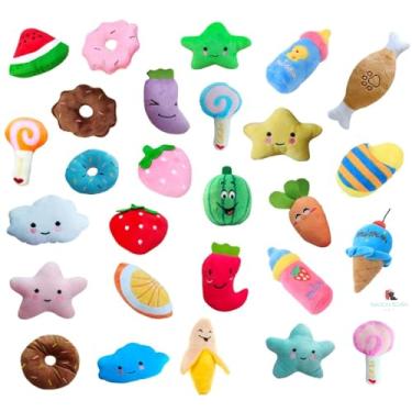 Imagem de Kit 6 Pelucias Pet Brinquedo para Cães Cachorros Pequeno Porte e Filhotes