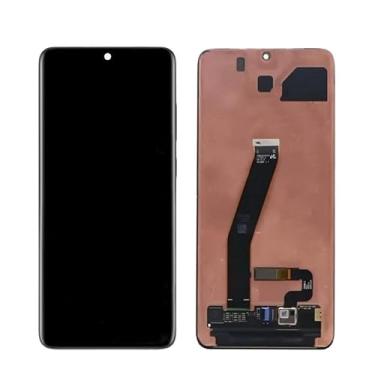 Imagem de SHOWGOOD Tela LCD Amoled de 6,2 polegadas para Samsung Galaxy S20 SM-G980F G981B com moldura 3200 * 1440 tela LCD sensível ao toque (preto sem moldura)