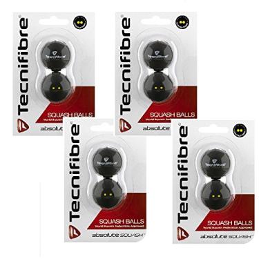 Imagem de Tecnifibre Bolas de squash duplas amarelas – Pacote com 8