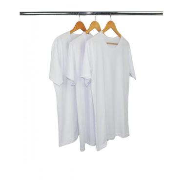 Imagem de Kit Sortido 3 Camisetas Masculinas de Algodão Premium Básica Lisa-Masculino