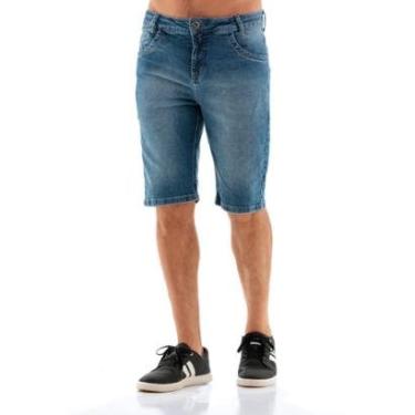 Imagem de Bermuda Jeans Masculina Arauto Confort com Bordado-Masculino