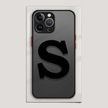 Imagem de Caixa do telefone Para Samsung Galaxy A73 A72 A53 A33 A22 A10 A13 A14 A21s A51 A52 A23 A11 Matte Shell Letra Inicial ST, Z1, Para A70