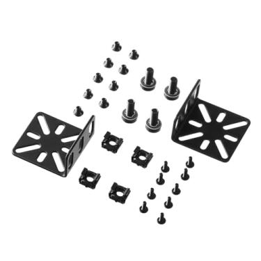 Imagem de MokerLink Kit de montagem em rack para interruptores largos de 43,9 cm, distância de furo ajustável, kit universal, compatível com a maioria dos produtos Cisco, NETGEAR, Dell, D-Link, Linksys, HP,