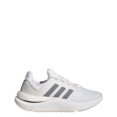 Imagem de adidas Tênis unissex ZNSARA BOOST Lifestyle para adultos, corrida, atlético e tênis, Branco nuvem, preto/laranja Bliss, 37 BR