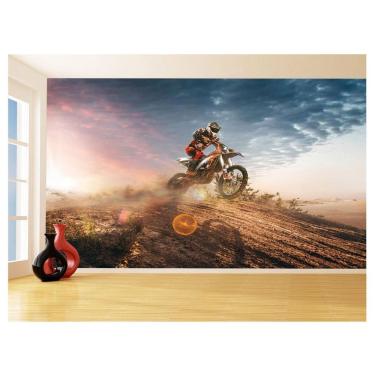 Imagem de Papel De Parede 3D Moto Cross Trilha Terra Mx 3,5M Bkm21