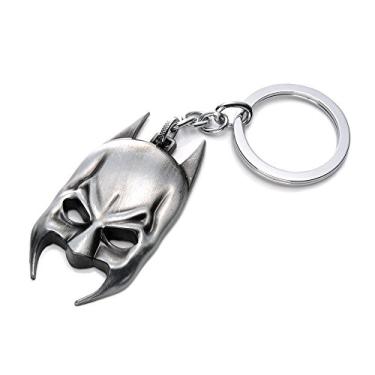 Imagem de Chaveiro Loveboat TM & DC Comics Movie Bat Man Mask Anel de chave de liga de metal morcego máscara de dardo chaveiro (máscara de prata)