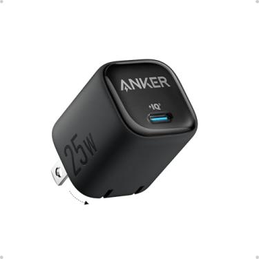 Imagem de Anker Bloco de carregador USB C de 25 W, compacto e dobrável, suporta carregamento rápido PPS para Galaxy S24/Z Fold/Z Flip/Tab, iPhone 17/16 Series, iPad (preto)