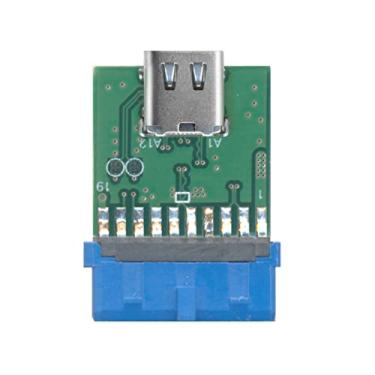 Imagem de CY Adaptador USB 3.1 Tipo C USB-C Feminino para Placa-Mãe USB 3.0 19 Pinos, Compatível com Computador Pessoal e Notebook, Part Number J-UC-141-TC003-HX