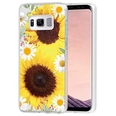 Imagem de Yodueiv Capa de telefone para Galaxy S8 Plus, capa para Samsung S8 Plus para meninas e mulheres, capa protetora transparente de TPU transparente à prova de choque para Samsung Galaxy S8 Plus