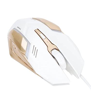 Imagem de Mouse de Escritório, Design Ergonômico para Jogos de Alta Precisão para Laptop para Laptop (Branco)