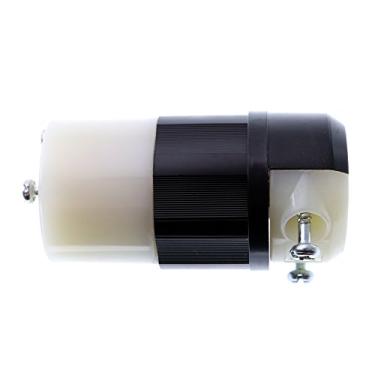 Imagem de Leviton 5369-C 20 Amp, 125 Volts, Conector, grau industrial, lâmina reta, aterramento, preto-branco