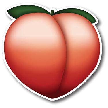 Imagem de Adesivo magnético de emoji pêssego perfeito para carro ou caminhão