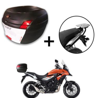 Imagem de Baú 34 litros Awa Proos com Bagageiro para CB 500X 2013-2023, Branco