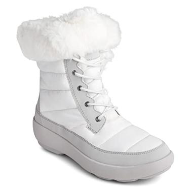 Imagem de Sperry Bota feminina de pelúcia com rolamento, Branco (Off white), 11