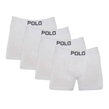 Imagem de Kit 4 Cuecas Boxer Cotton Polo 781 Algodão Sortido - POLO STAR, Branco