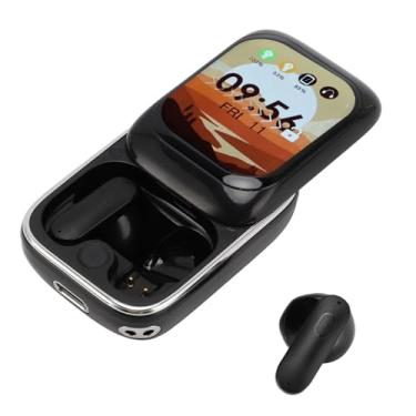 Imagem de Fones de Ouvido Sem Fio, Fones de Ouvido Bluetooth Com Estojo de Carregamento Com Tela Sensível Ao Toque, Design Deslizante, Suporte para Notificação de Aplicativos, Display LED