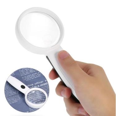Imagem de Lupa De Mão Bifocal Profissional Iluminação 2 LED Bateria Recarregável