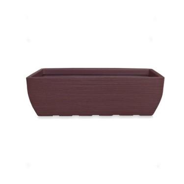 Imagem de Vaso De Planta Jardineira Em Polietileno 80X30 Chocolate - Foster Plas