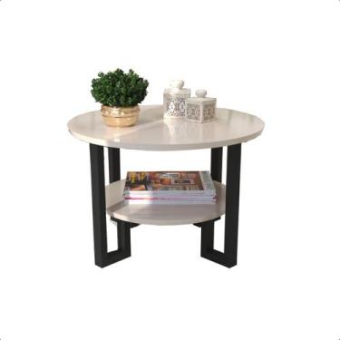 Imagem de Mesa De Centro 2 Tampos Pés Preto - Várias Cores - RDS Metalúrgica, Of